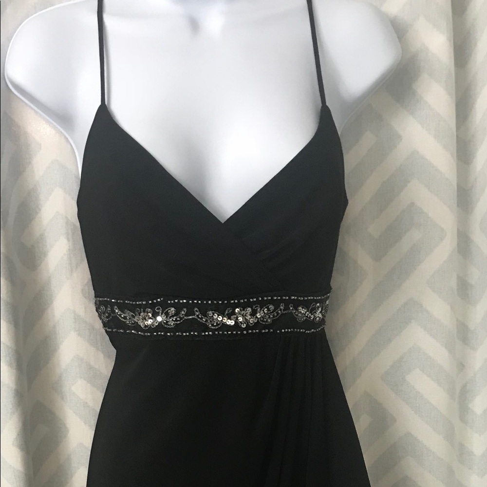 Black cocktail or ball dress
